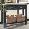 Hants Wooden 2 Drawers Console Table In Blue