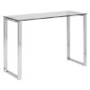 Kennesaw Clear Glass Console Table With Chrome Legs