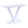 Rafael High Gloss Console Table In White