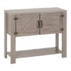 Zino Wooden Console Table With 2 Doors In Grey Wood Grain