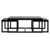 Cocoa Wooden Set Of 3 Coffee Tables In Black