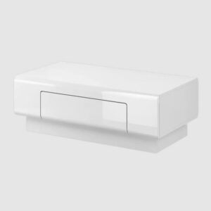 Torino High Gloss Coffee Table With 1 Drawer In White