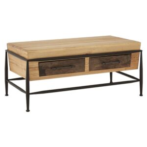 Ashbling Wooden Coffee Table With 2 Drawers In Natural