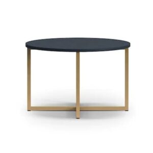 Pavia Wooden Coffee Table Round Small In Navy