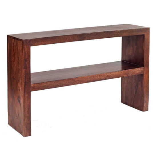 Tivat Mango Wood Console Table In Dark Mahogany – CoffeeTableStore.co.uk