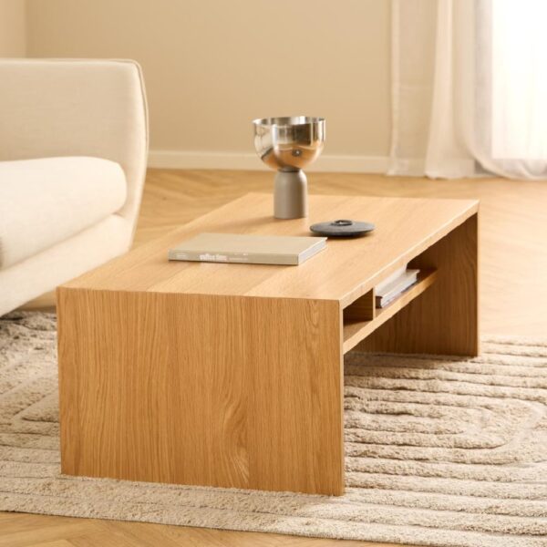 Assago Wooden Rectangular Coffee Table In Oak