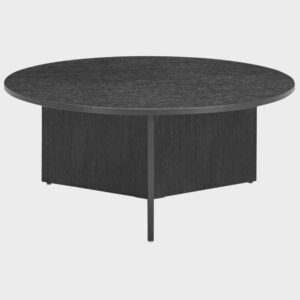 Novato Wooden Round Coffee Table In Black