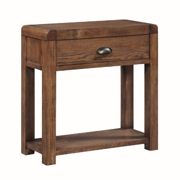 Ontario Wooden Console Table With 1 Drawer In Dark Oak