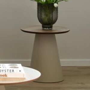 Stanford Small Wooden Coffee Table With Grey Base In Matt Oak