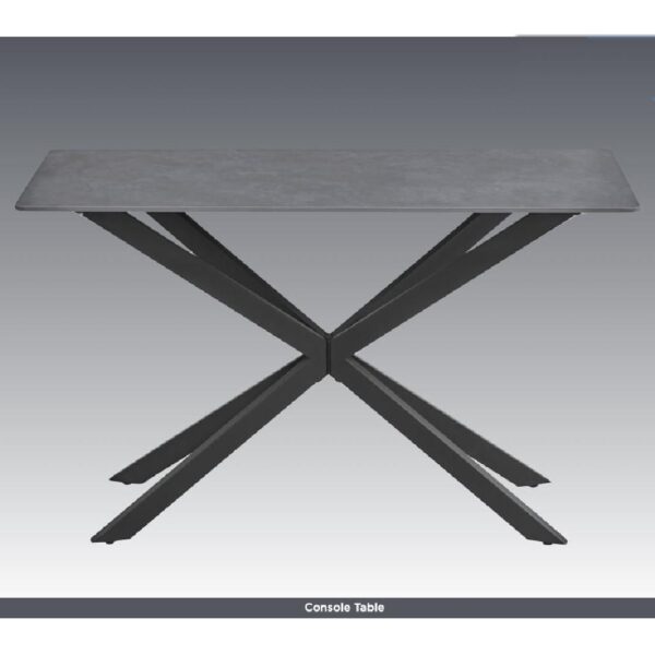 Arles Sintered Stone Console Table In Dark Grey