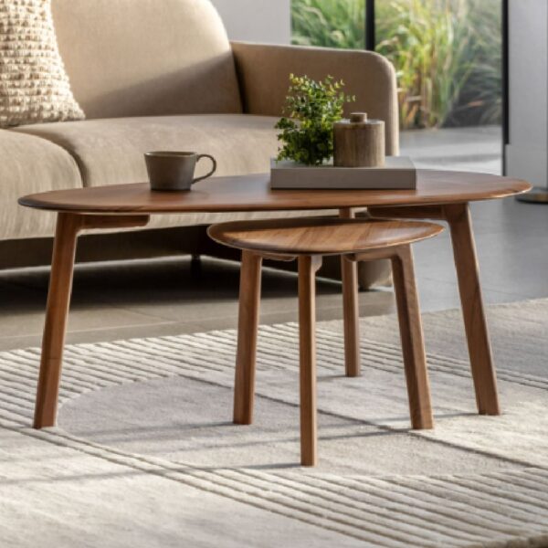 Madrina Wooden Nesting Coffee Tables In Walnut