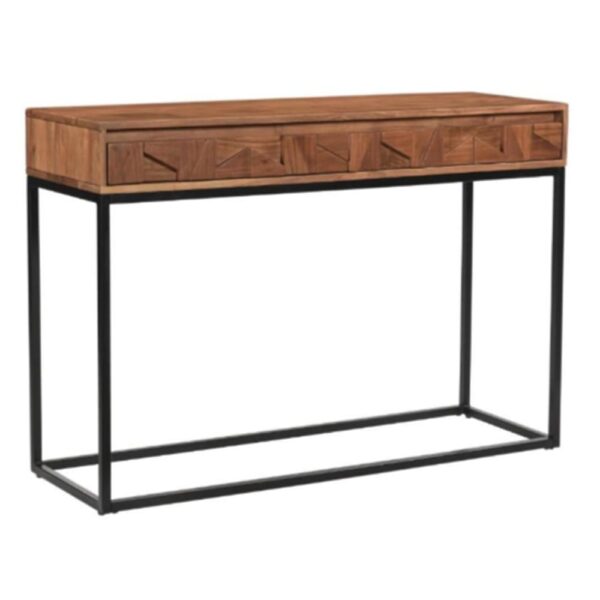 Albany Wooden Console Table With 2 Drawers In Natural