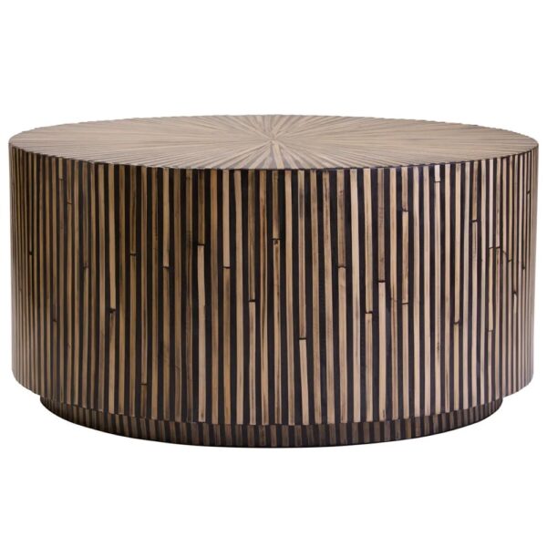 Baltimore Wooden Round Coffee Table In Natural