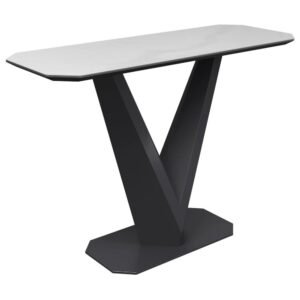 Viroqua Ceramic Console Table In Matt White