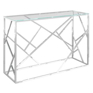 Keizer Clear Glass Console Table With Chrome Frame
