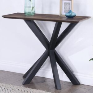 Narva Parquet Wooden Console Table In Walnut