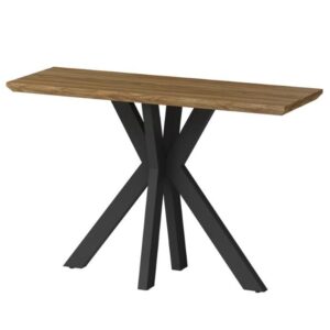 Malone Wooden Rectangular Console Table In Light Walnut