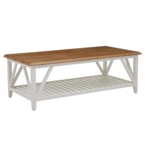 Payson Wooden Coffee Table In Natural And White