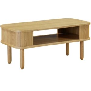 Vevey Wooden Coffee Table With Undershelf In Oak