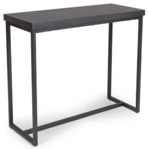 Beloit Wooden Rectangular Console Table In Ash Black