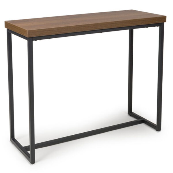 Beloit Wooden Rectangular Console Table In Smoked Oak
