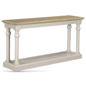 Chilton 160cm Wooden Console Table – Grey And Natural