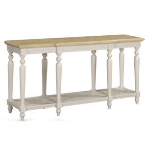 Chilton 165cm Wooden Console Table – Grey And Natural