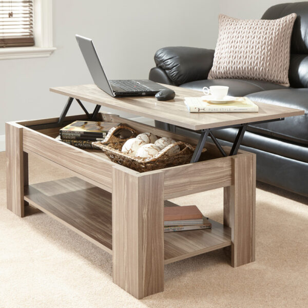 Liphook Wooden Lift Up Coffee Table In Walnut