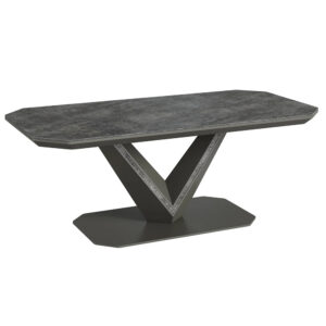 Bellevue Ceramic Rectangular Coffee Table In Slate Grey