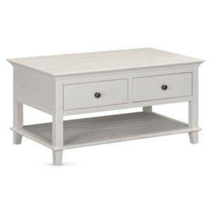 Prague Wooden Coffee Table With 2 Drawers – Truffle