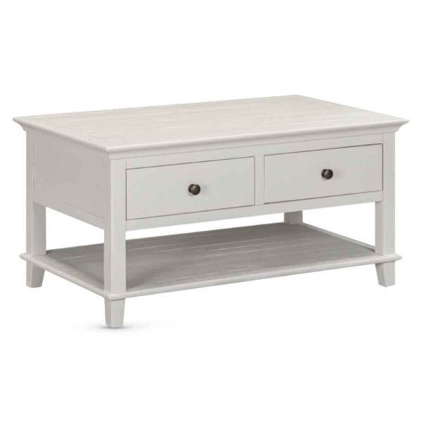 Prague Wooden Coffee Table With 2 Drawers - Truffle