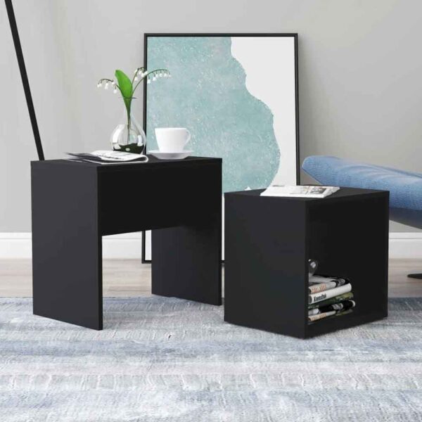 Ramona Wooden Nesting Coffee Table - Black