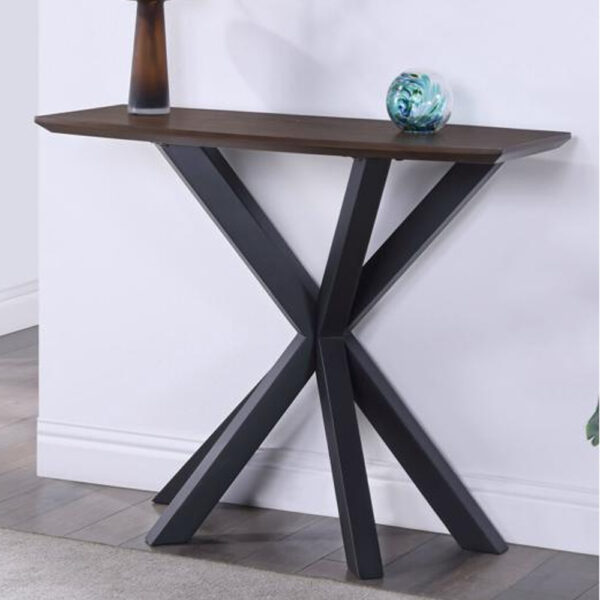 Narva Wooden Rectangular Console Table In Walnut