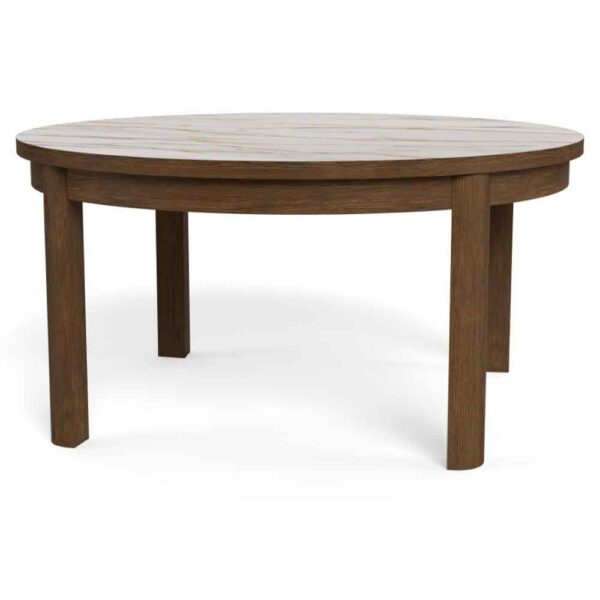 Salida Ceramic Top Round Coffee Table - Smoked Oak