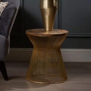 Telluride Natural Wooden Coffee Table With Hourglass Base