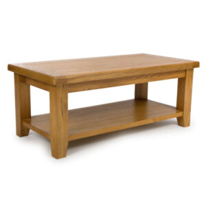 Hewitt Large Wooden Rectangular Coffee Table In Rustic Oak
