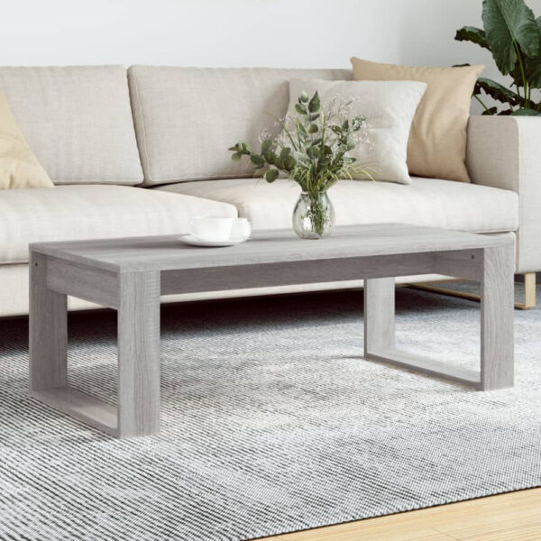 Aponka 102cm Wooden Coffee Table - Grey Sonoma