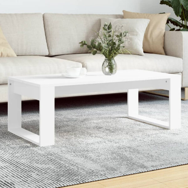 Aponka 102cm Wooden Coffee Table - White