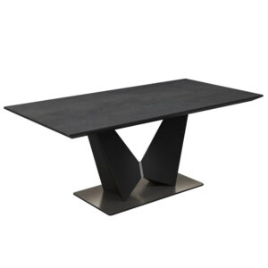 Westbury Ceramic Coffee Table In Matt Grey