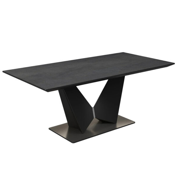 Westbury Ceramic Coffee Table In Matt Grey